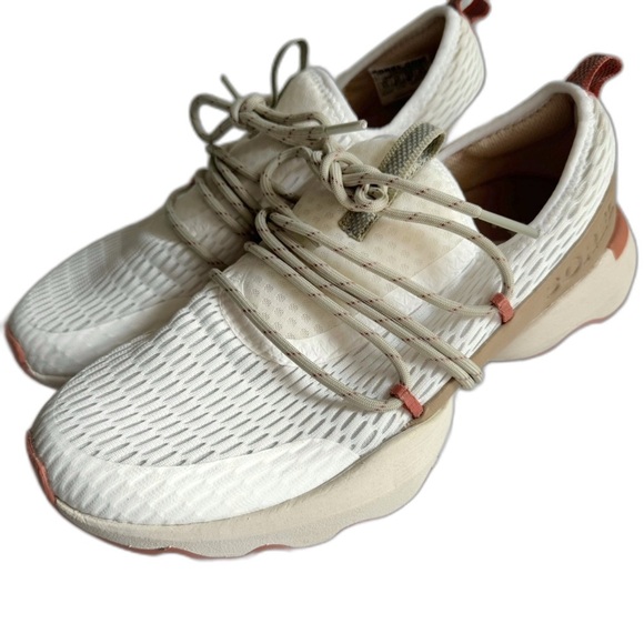 Sorel kinetic impact lace Women's White and Tan Sneakers - Picture 2 of 14